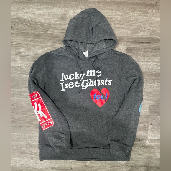 Tops - Unisex Trendy Gray Graffiti Letters Hoodie